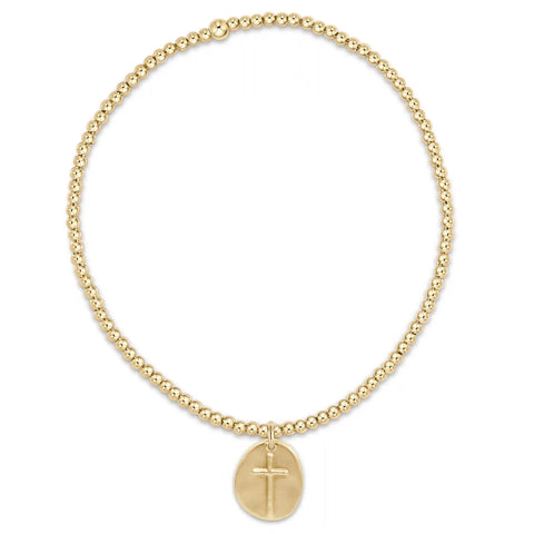 Classic Gold 2mm Bracelet - Inspire Small Gold Disc