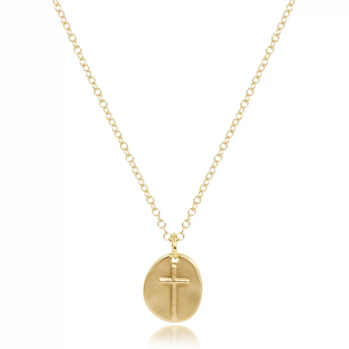 16" Necklace Gold - Inspire Small Gold Disc