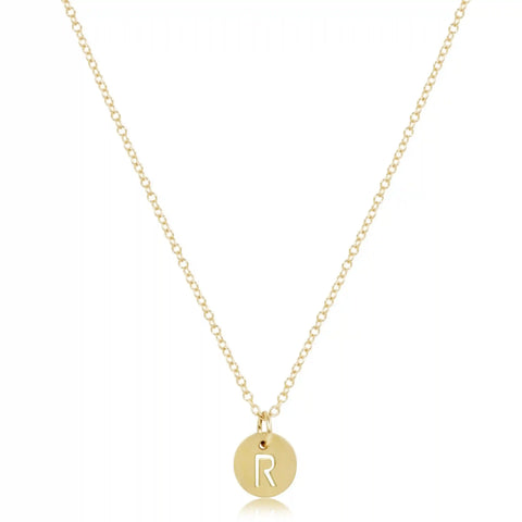 16" Necklace Gold - Respect Small Gold Disc