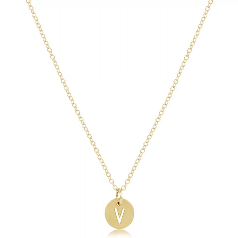 16" Necklace Gold - Respect Small Gold Disc