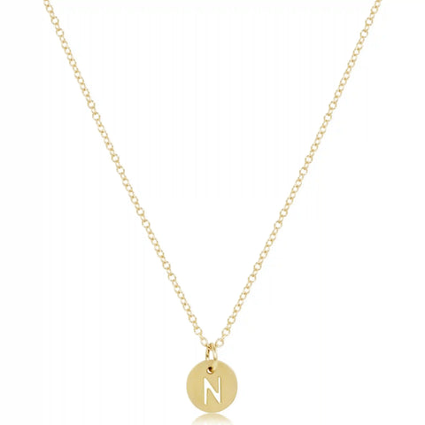 16" Necklace Gold - Respect Small Gold Disc