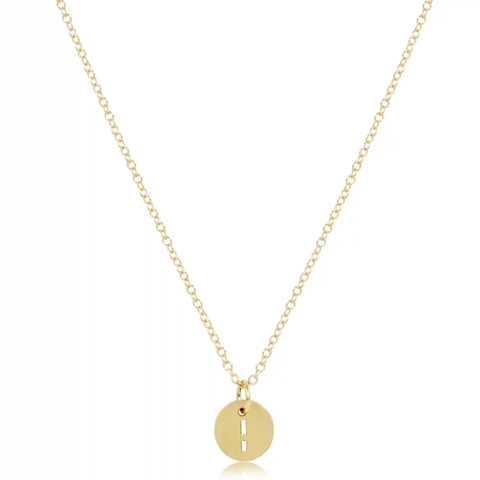 16" Necklace Gold - Respect Small Gold Disc