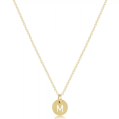 16" Necklace Gold - Respect Small Gold Disc