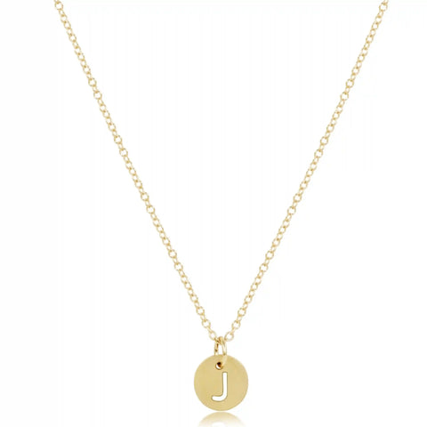 16" Necklace Gold - Respect Small Gold Disc