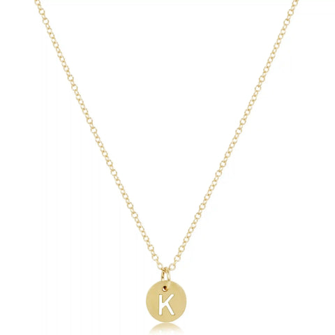 16" Necklace Gold - Respect Small Gold Disc