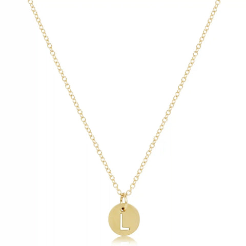 16" Necklace Gold - Respect Small Gold Disc