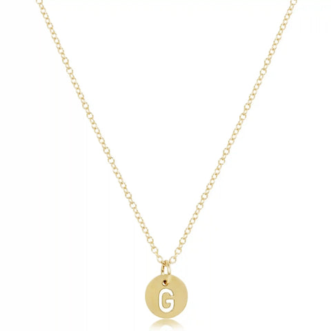 16" Necklace Gold - Respect Small Gold Disc