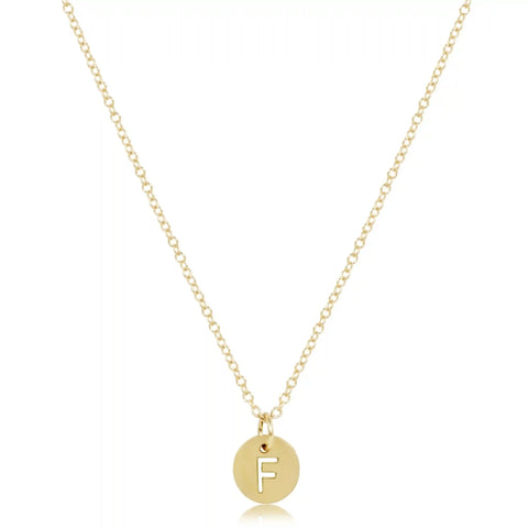 16" Necklace Gold - Respect Small Gold Disc