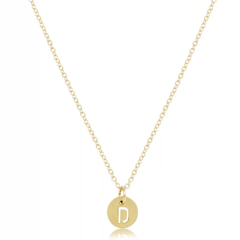 16" Necklace Gold - Respect Small Gold Disc