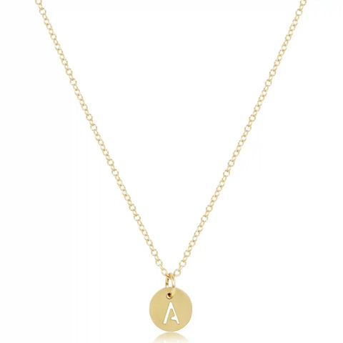 16" Necklace Gold - Respect Small Gold Disc