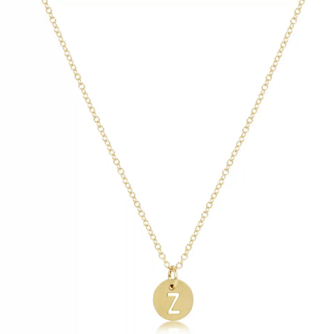 16" Necklace Gold - Respect Small Gold Disc