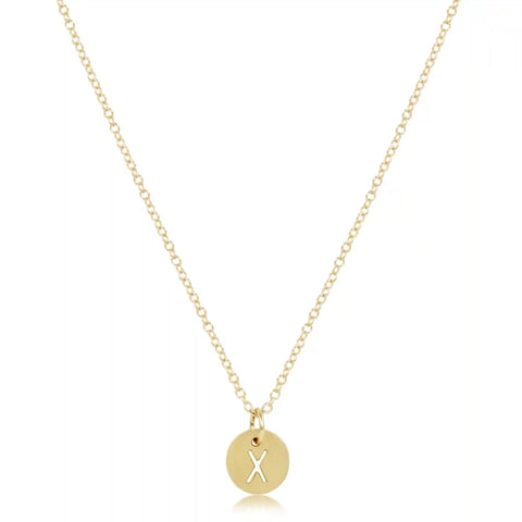 16" Necklace Gold - Respect Small Gold Disc