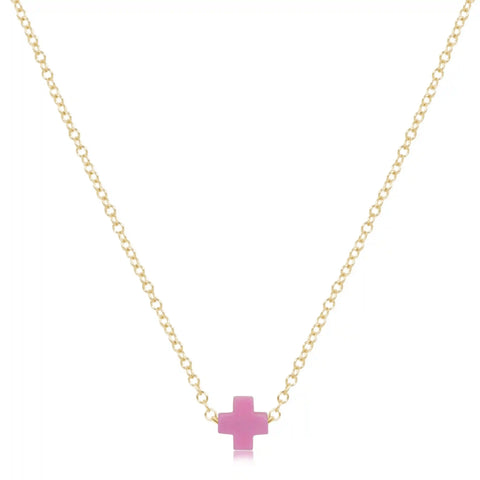 egirl 14" Necklace Gold - Signature Cross Small