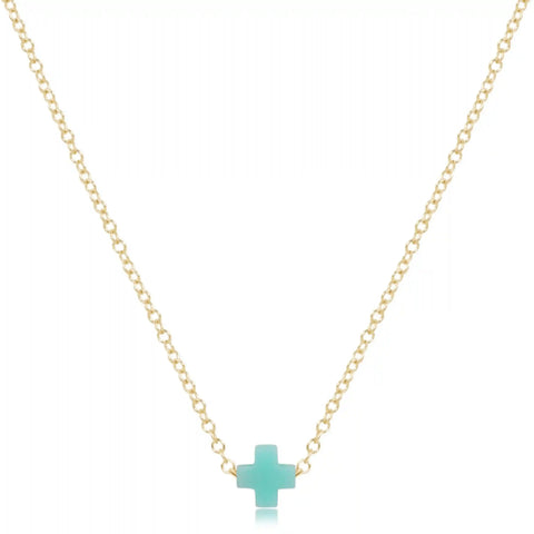 egirl 14" Necklace Gold - Signature Cross Small