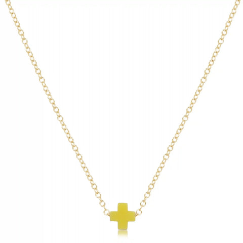 egirl 14" Necklace Gold - Signature Cross Small