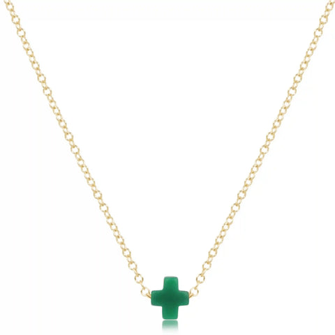 egirl 14" Necklace Gold - Signature Cross Small