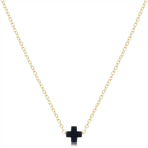 egirl 14" Necklace Gold - Signature Cross Small