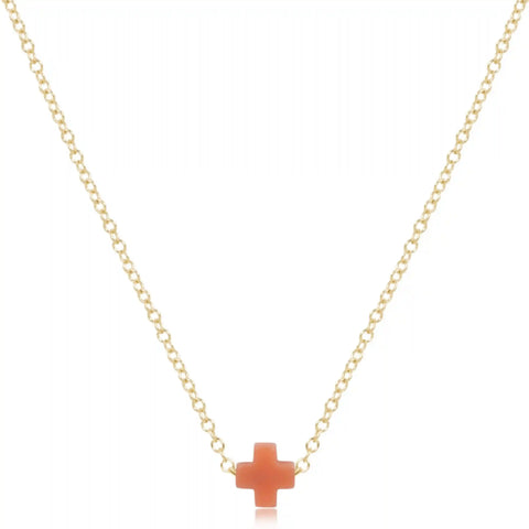 egirl 14" Necklace Gold - Signature Cross Small