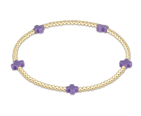 egirl Signature Cross Small 2mm Gold Bracelet