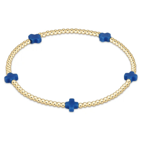 Signature Cross Small 2mm Gold Bracelet
