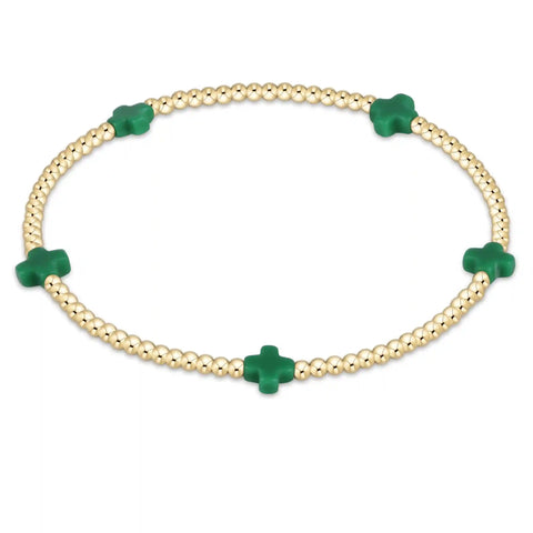 Signature Cross Small 2mm Gold Bracelet