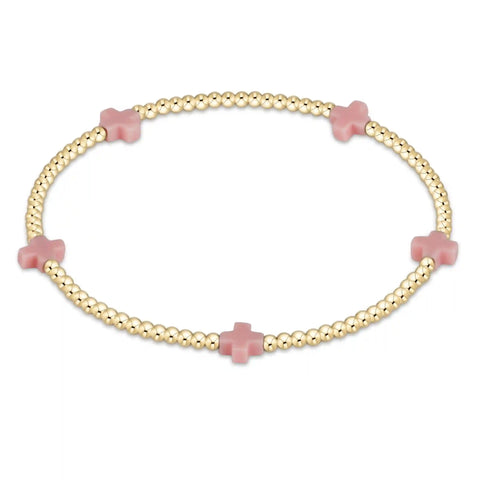 Signature Cross Small 2mm Gold Bracelet
