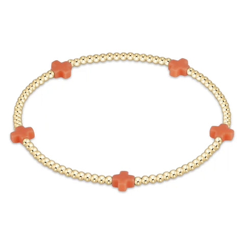 egirl Signature Cross Small 2mm Gold Bracelet