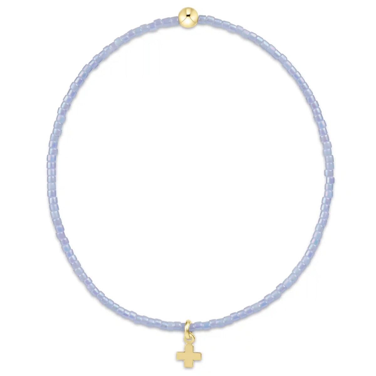 Hope Classic Ocean Mist Bracelet - Signature Cross Small Gold Charm