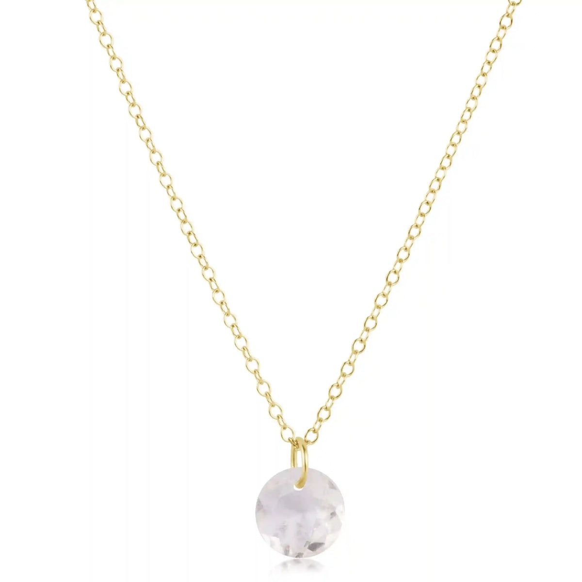 16" Necklace Gold - Reflection Small Charm - 04