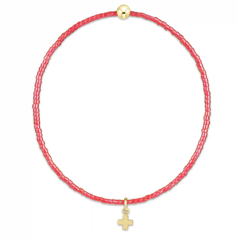 Hope Classic Sherbert Bracelet - Signature Cross Small Gold Charm