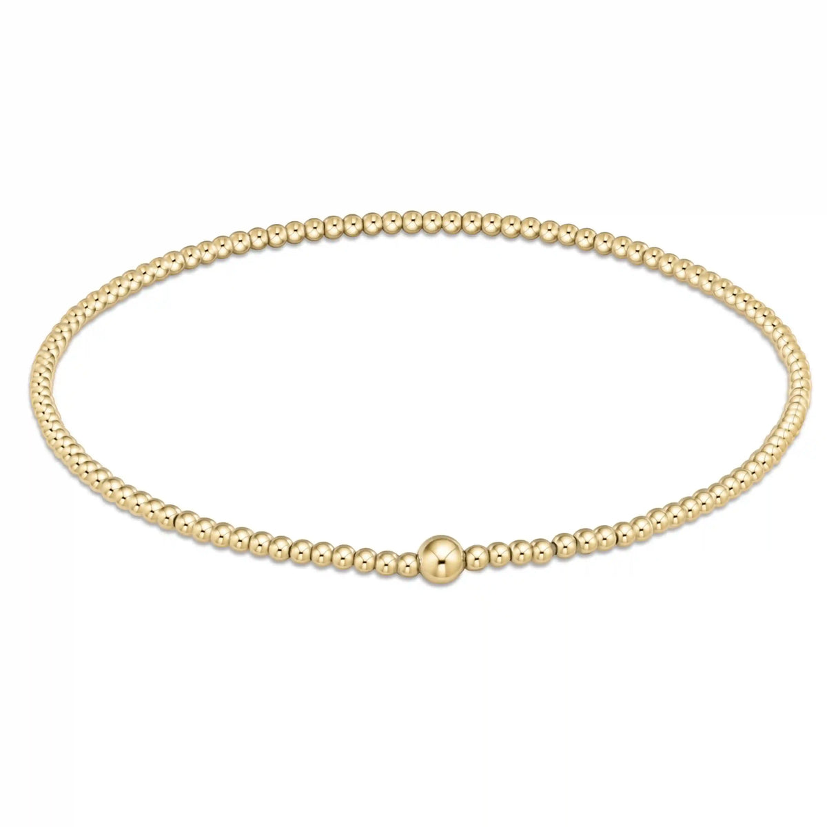 Classic Gold 2mm Bead Bangle