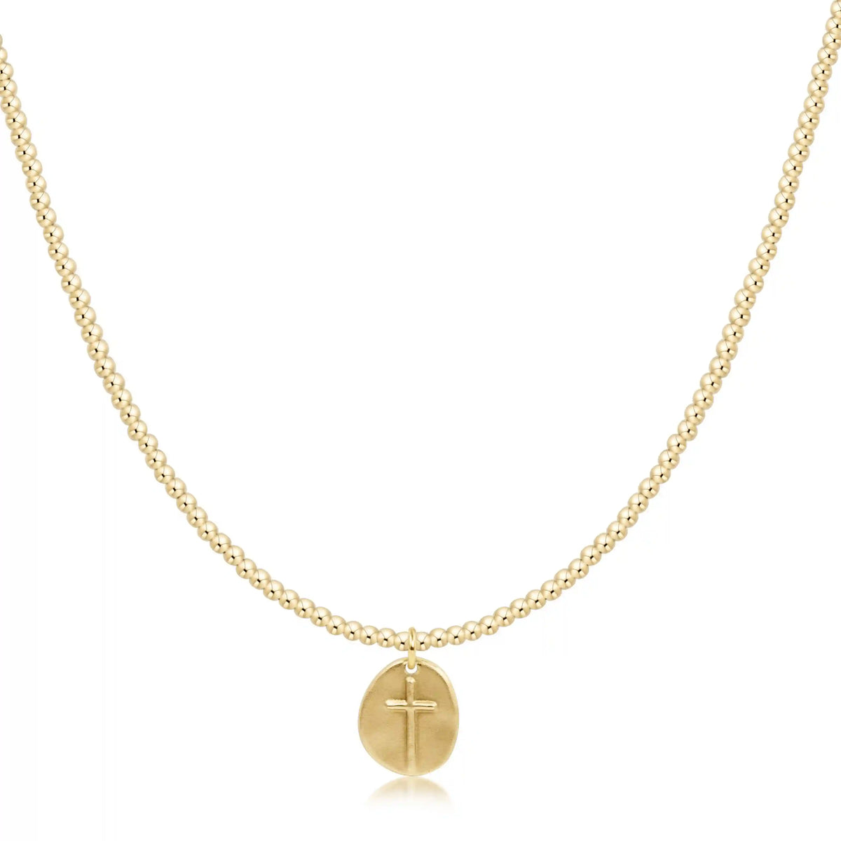Choker Beaded - Classic Gold 2mm - Inspire Small Gold Disc