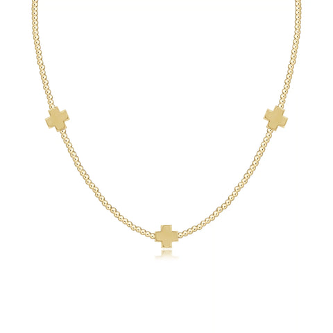 Choker Beaded - Signature Cross 2mm Gold - Gold