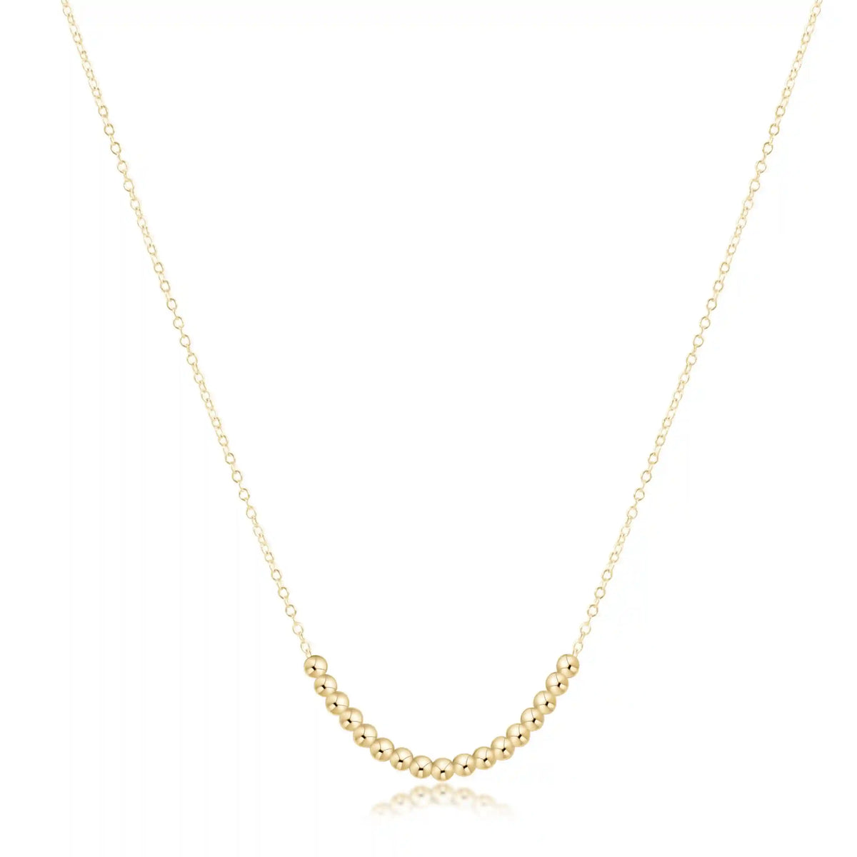 16" Necklace Gold - Beaded Bliss Small Gold