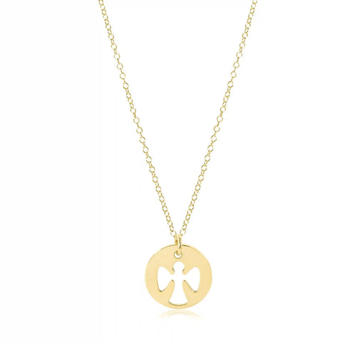 egirl 14" Necklace Gold - Guardian Angel Gold Disc