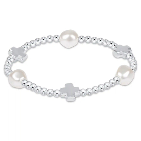 Signature Cross Sterling & Admire Pearl 3mm Sterling Bracelet