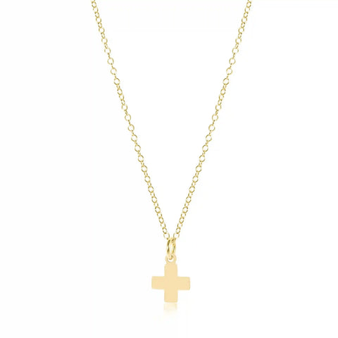 egirl 14" Necklace Gold - Signature Cross Gold Charm