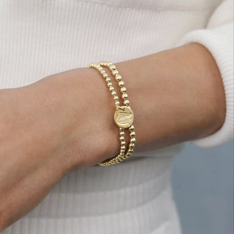 eCOLLEGIATE Classic Gold 3mm Bracelet - Florida Disc