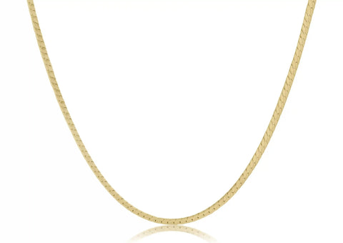 Choker Herringbone Chain - Gold