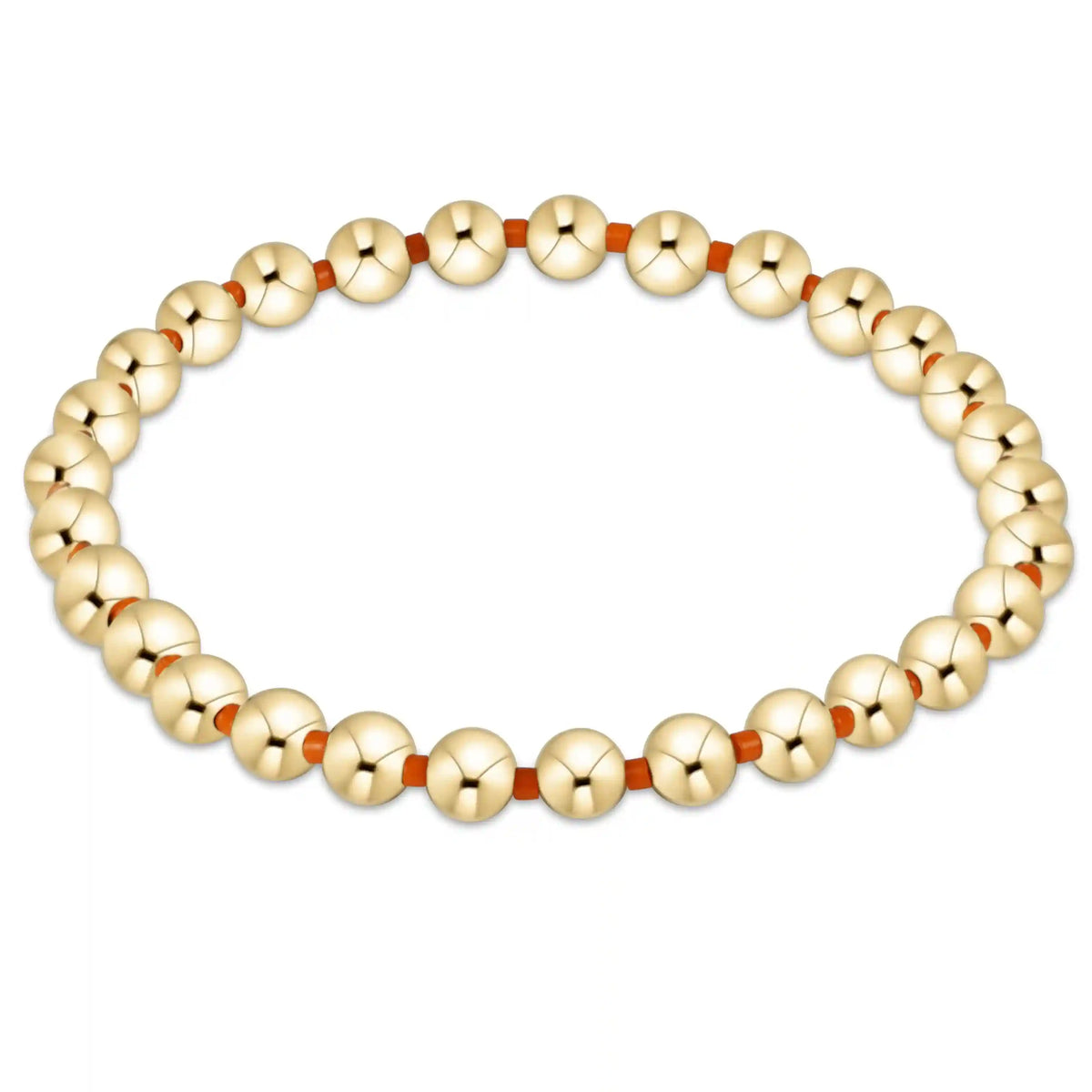 Gameday Hope Grateful 5mm Bead Bracelet - Orange