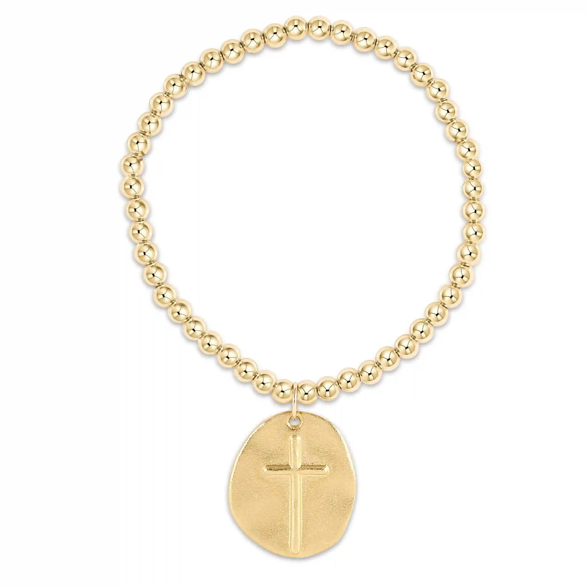 Classic Gold 4mm Bracelet - Inspire Gold Disc
