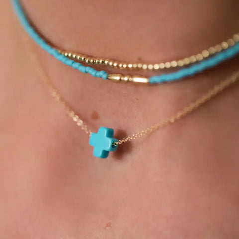16" Necklace Gold - Signature Cross