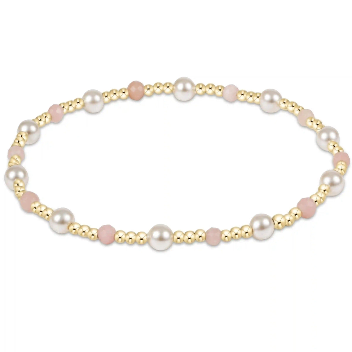 Pearl Sincerity 4mm Gem Bracelet - Pink Opal