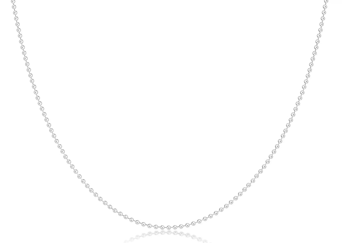 Choker Classic Beaded Chain - Sterling